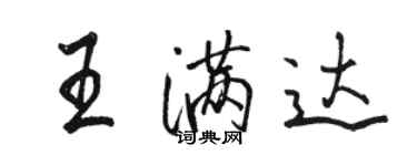 駱恆光王滿達行書個性簽名怎么寫