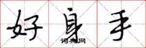 段相林好身手行書怎么寫