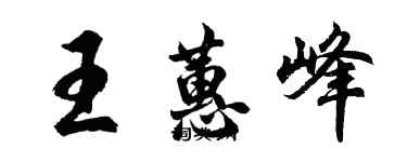 胡問遂王蕙峰行書個性簽名怎么寫