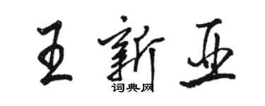 駱恆光王新亞行書個性簽名怎么寫