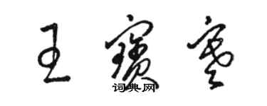 駱恆光王寶寒草書個性簽名怎么寫