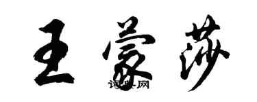 胡問遂王蒙莎行書個性簽名怎么寫