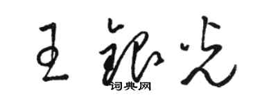 駱恆光王銀光草書個性簽名怎么寫