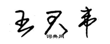 朱錫榮王君韋草書個性簽名怎么寫