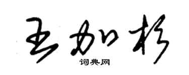 朱錫榮王加杉草書個性簽名怎么寫