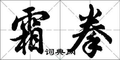 胡問遂霜拳行書怎么寫