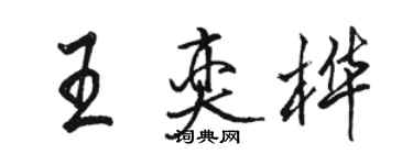 駱恆光王奕樺行書個性簽名怎么寫
