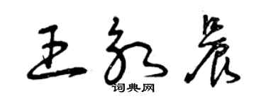 曾慶福王永晨草書個性簽名怎么寫