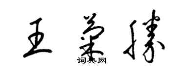 梁錦英王菊勝草書個性簽名怎么寫