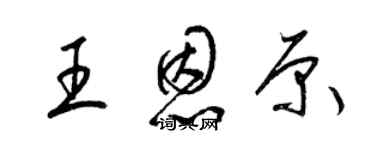 梁錦英王恩原草書個性簽名怎么寫