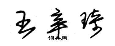 朱錫榮王辛琦草書個性簽名怎么寫