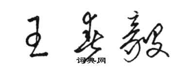 駱恆光王春毅草書個性簽名怎么寫