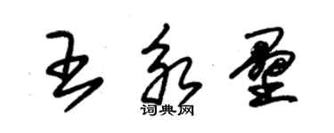 朱錫榮王永壘草書個性簽名怎么寫