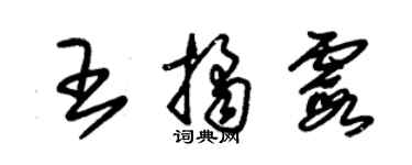 朱錫榮王桔霞草書個性簽名怎么寫