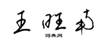 梁錦英王旺南草書個性簽名怎么寫