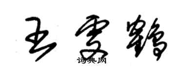 朱錫榮王雯鶴草書個性簽名怎么寫
