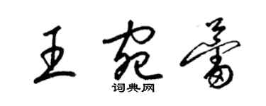梁錦英王宛蕾草書個性簽名怎么寫