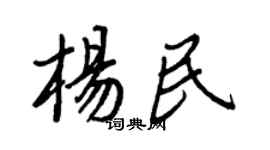 王正良楊民行書個性簽名怎么寫