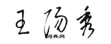 駱恆光王陽秀草書個性簽名怎么寫