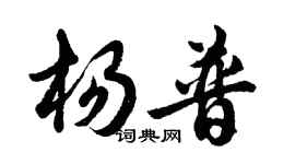 胡問遂楊普行書個性簽名怎么寫