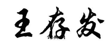 胡問遂王存發行書個性簽名怎么寫