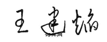 駱恆光王建焰草書個性簽名怎么寫