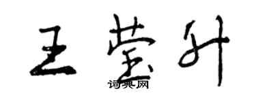 曾慶福王瑩升行書個性簽名怎么寫