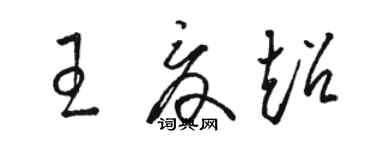 駱恆光王夏超草書個性簽名怎么寫