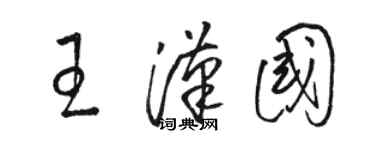 駱恆光王漢國草書個性簽名怎么寫