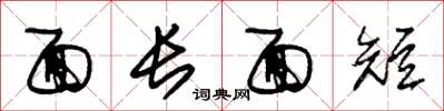朱錫榮面長面短草書怎么寫