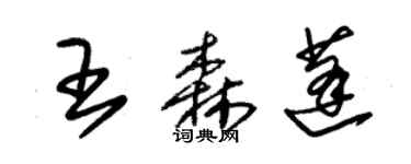 朱錫榮王森蓬草書個性簽名怎么寫