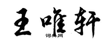 胡問遂王唯軒行書個性簽名怎么寫