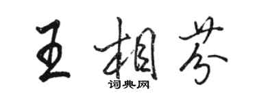 駱恆光王相芬行書個性簽名怎么寫