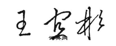 駱恆光王宜彬草書個性簽名怎么寫