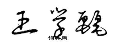 曾慶福王學麗草書個性簽名怎么寫