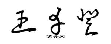 曾慶福王幸登草書個性簽名怎么寫