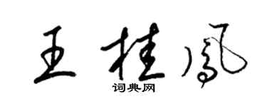 梁錦英王桂鳳草書個性簽名怎么寫