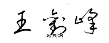 梁錦英王劉峰草書個性簽名怎么寫