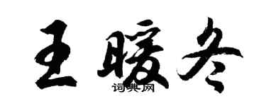 胡問遂王暖冬行書個性簽名怎么寫