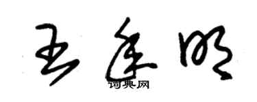 朱錫榮王年明草書個性簽名怎么寫