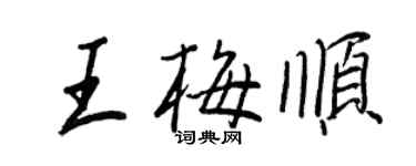 王正良王梅順行書個性簽名怎么寫