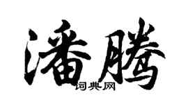 胡問遂潘騰行書個性簽名怎么寫