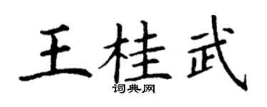 丁謙王桂武楷書個性簽名怎么寫