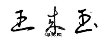 曾慶福王來玉草書個性簽名怎么寫