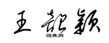 梁錦英王韶穎草書個性簽名怎么寫