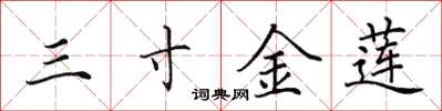 田英章三寸金蓮楷書怎么寫