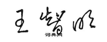 駱恆光王智明草書個性簽名怎么寫