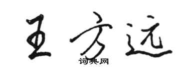 駱恆光王方遠行書個性簽名怎么寫