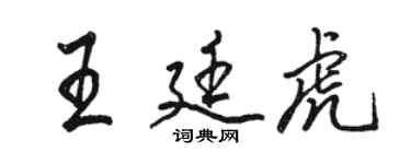 駱恆光王廷虎行書個性簽名怎么寫