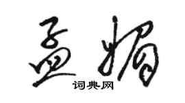 駱恆光孟媚草書個性簽名怎么寫